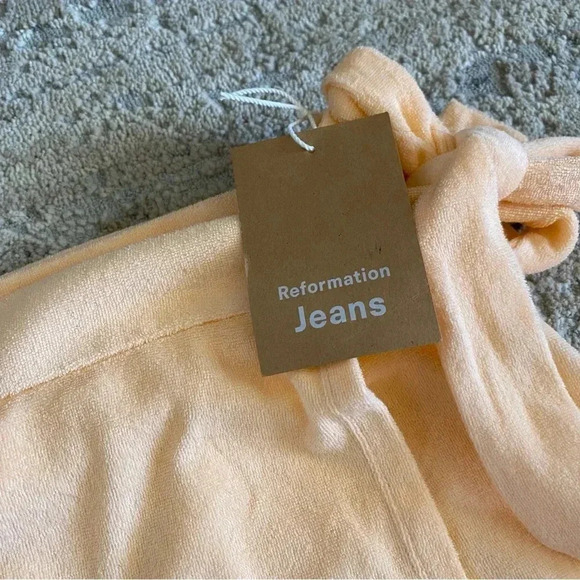 Reformation NWT Terra Apricot Terrry Cloth Wrap Skirt Deadstock Cotton: XL - Picture 3 of 9